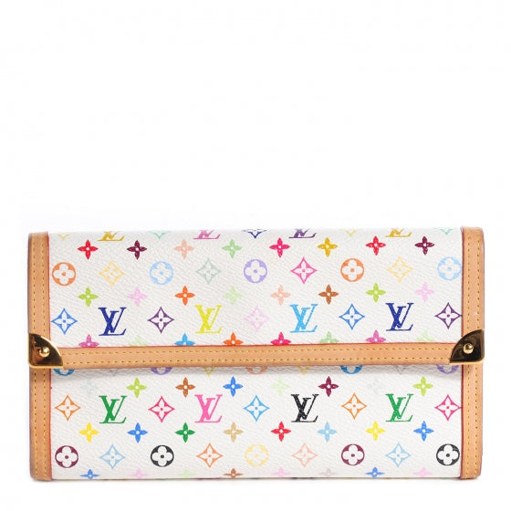 Louis Vuitton Monogram Multicolor Porte Tresor International Wallet White 1 of 8