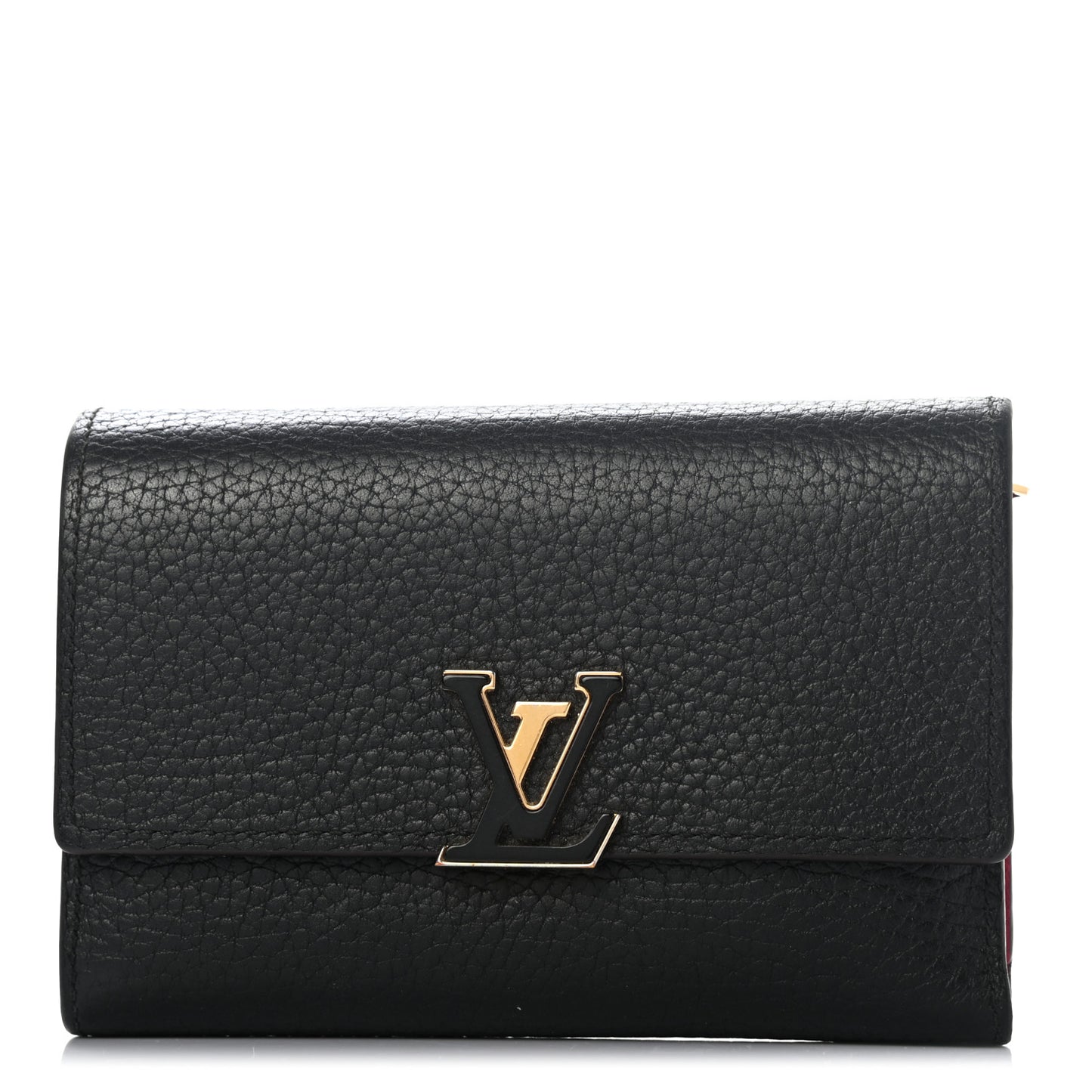 Taurillon Capucines Compact Wallet Black