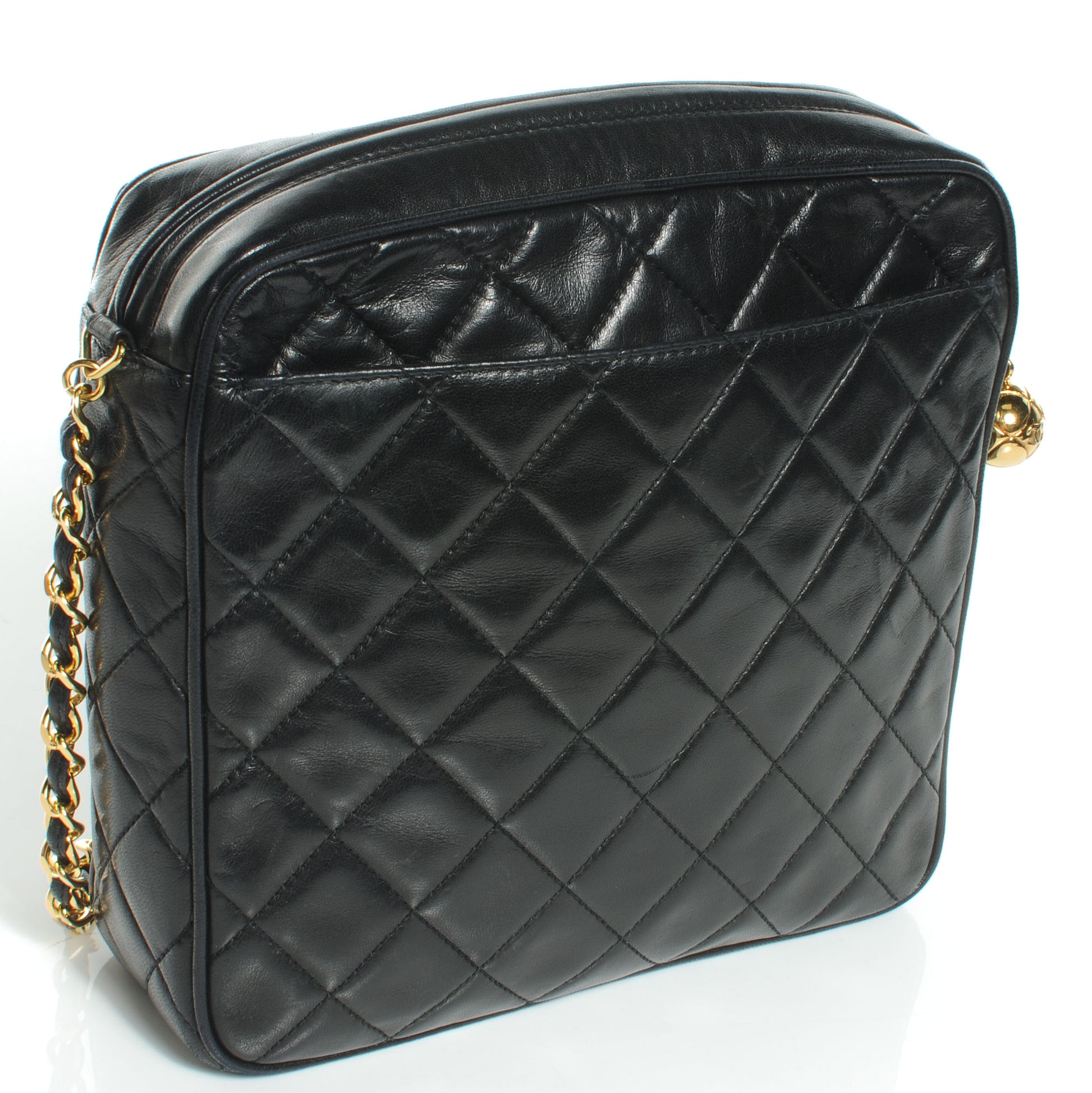Chanel Lambskin Quilted Flap Shoulder Bag Black 3 of 9
