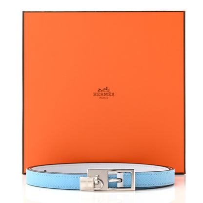 Hermes Swift Epsom 13mm Lucky 15 Belt 80 32 Bleu Brume Celeste 6 of 6