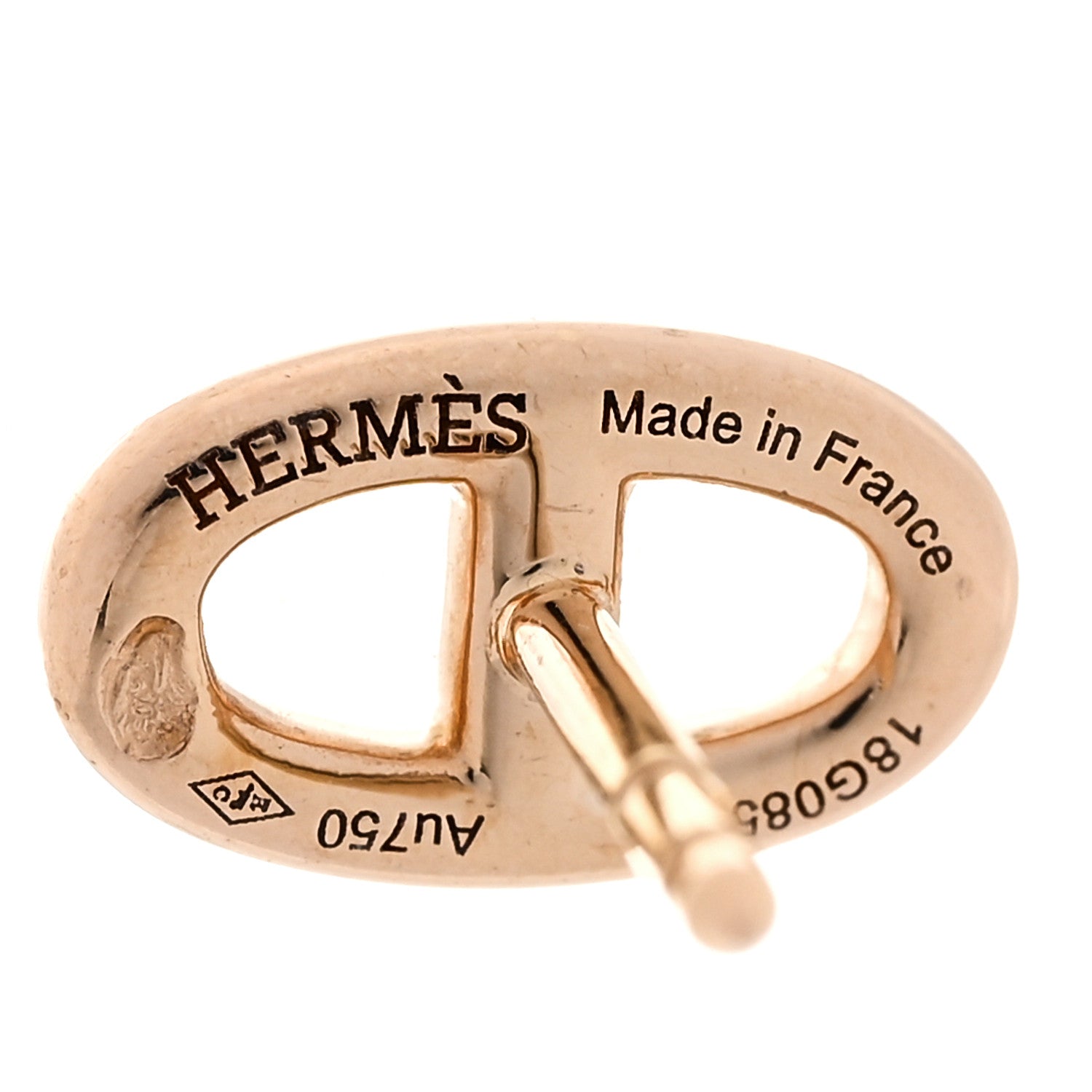 Hermes 18K Rose Gold TPM Farandole Stud Earrings 4 of 6