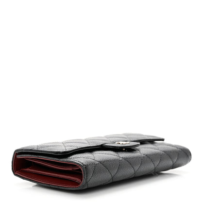Chanel Caviar Quilted Long Flap Wallet Black 4 of 10