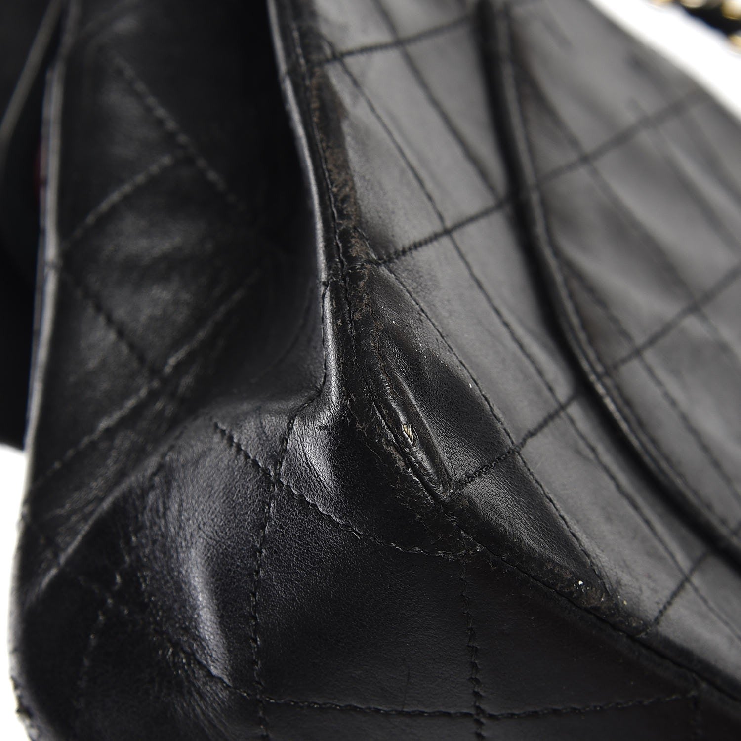 Chanel Lambskin Quilted Medium Double Flap Black 12 of 17