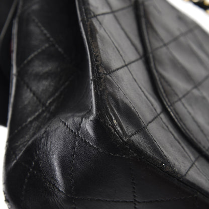 Chanel Lambskin Quilted Medium Double Flap Black 12 of 17