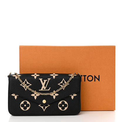 Louis Vuitton Empreinte Monogram Giant Felicie Pochette Black Beige 10 of 10