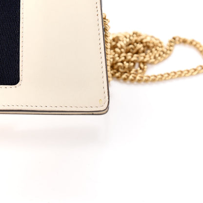 Gucci Calfskin Super Mini Sylvie Chain Shoulder Bag White 10 of 11