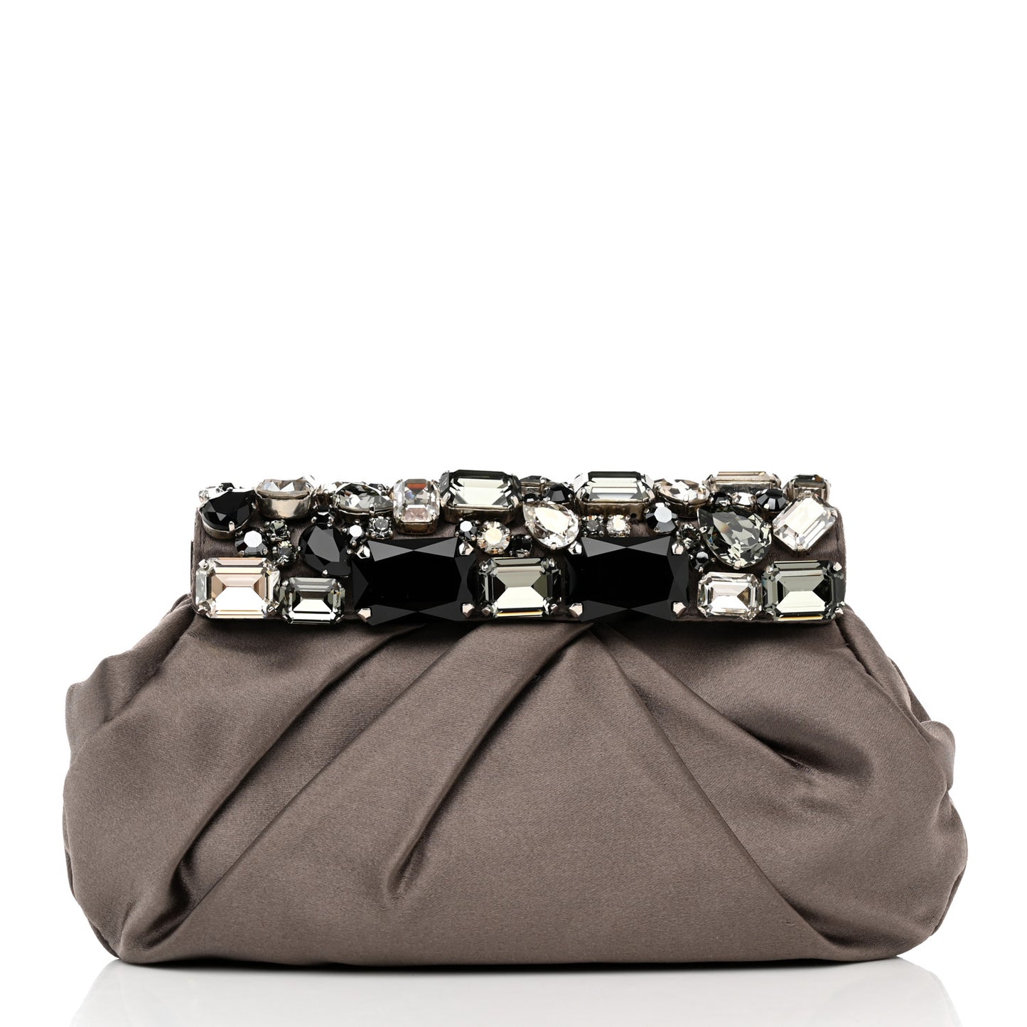 Satin Crystal Clutch Fumo