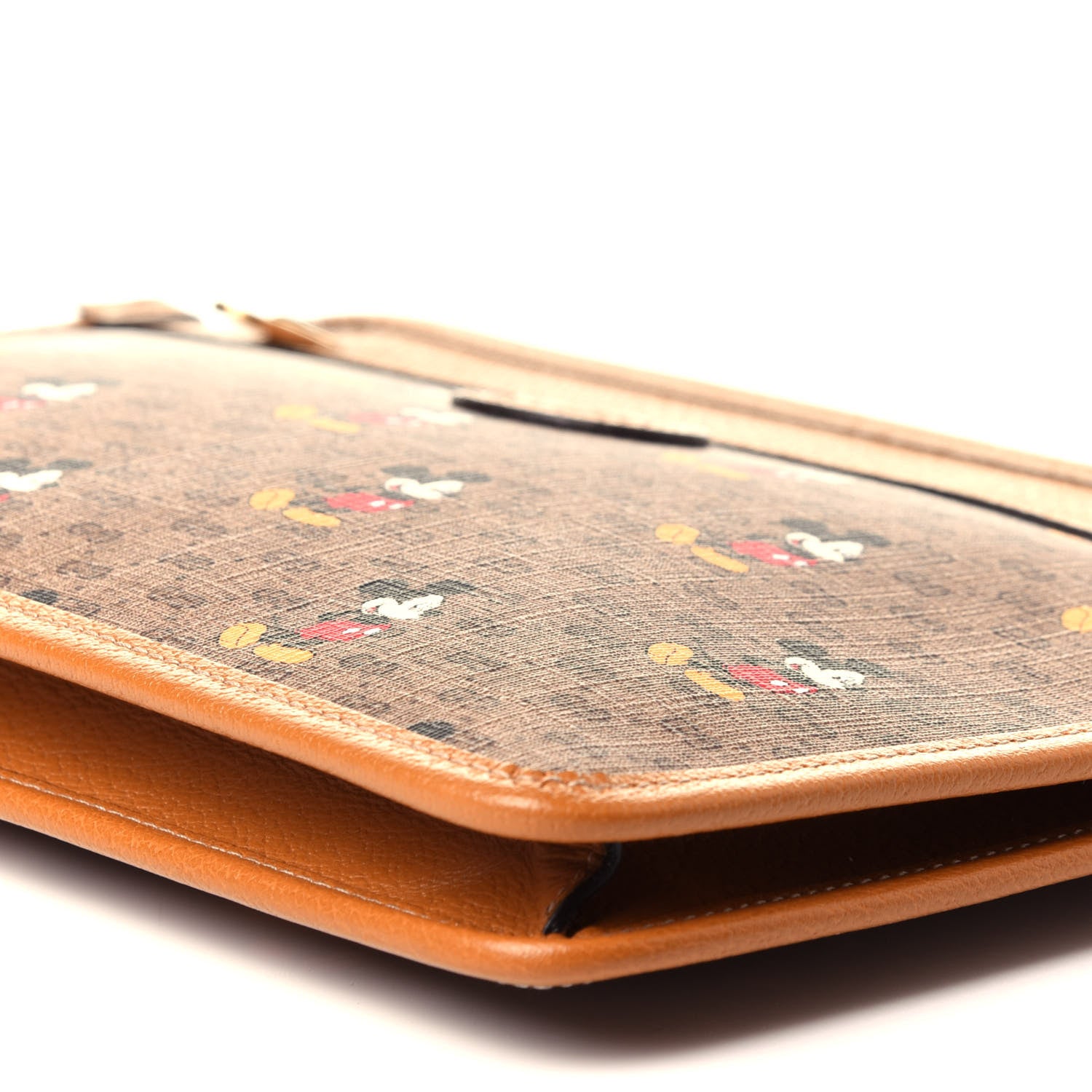 Gucci X DISNEY Mini Vintage GG Supreme Monogram Mickey Mouse Documents Holder Beige Vintage Sun Oil 8 of 10