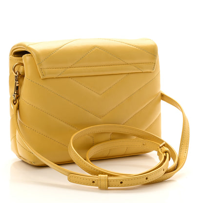 Saint Laurent Calfskin Y Quilted Monogram Toy Loulou Crossbody Bag Sunflower 3 of 9