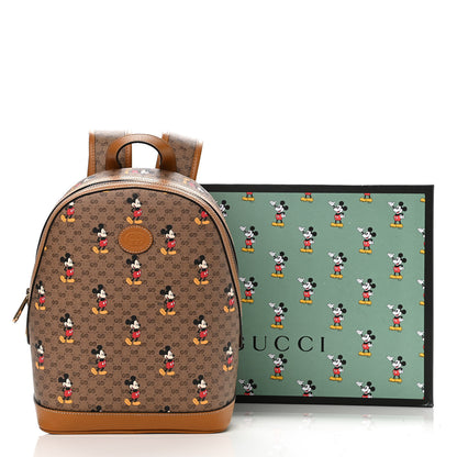 Gucci X DISNEY Mini Vintage GG Supreme Monogram Mickey Mouse Small Dome Backpack Beige Vintage Sun Oil 11 of 11