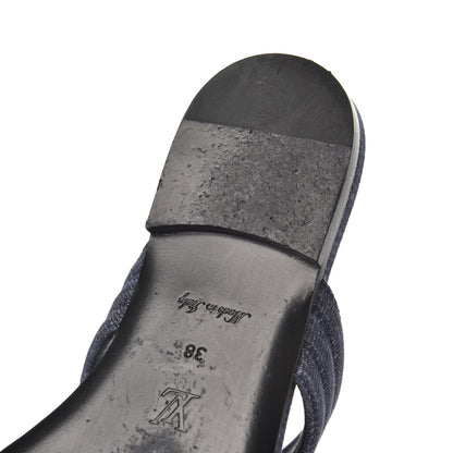 Louis Vuitton Denim Thong Sandals 38 Blue 12 of 16