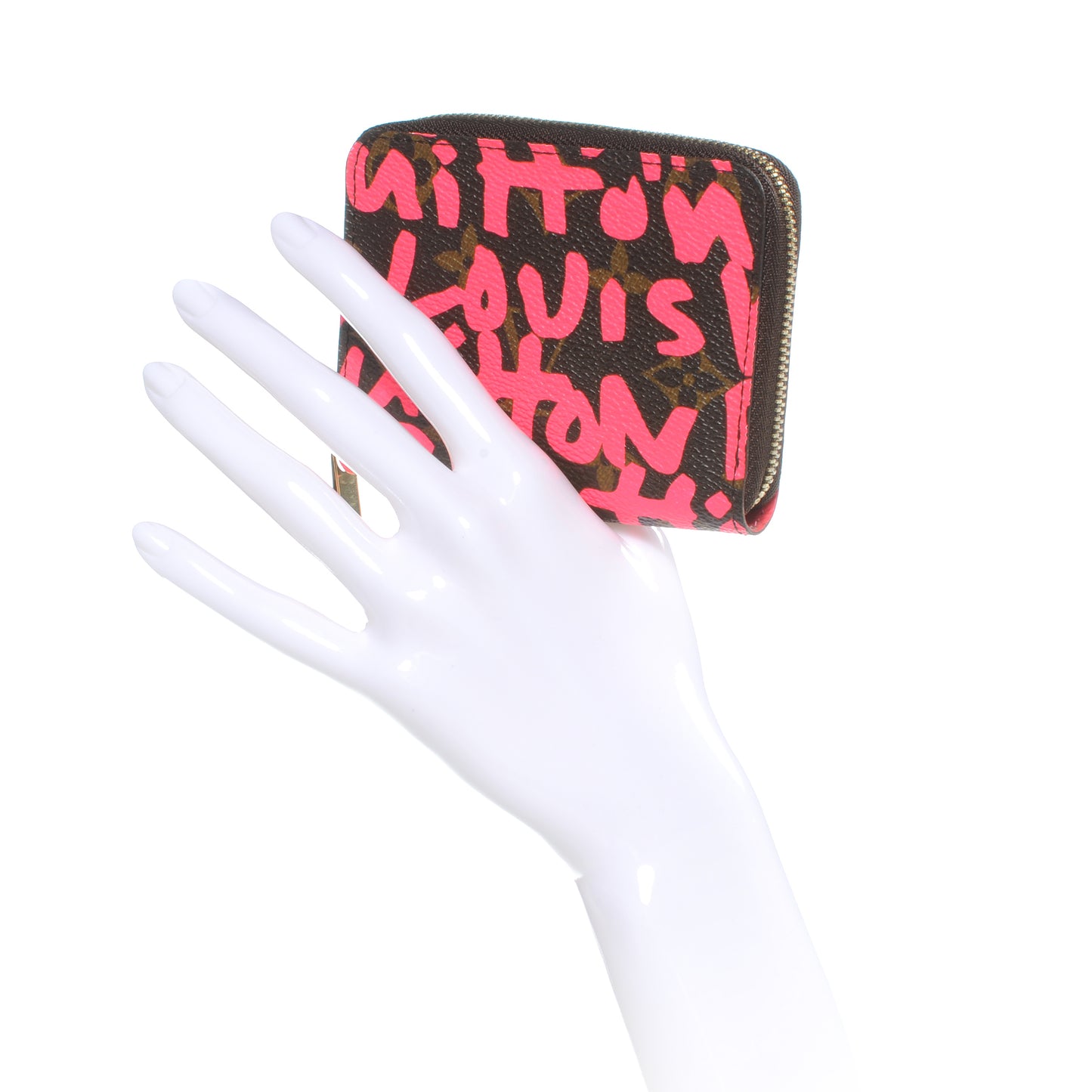 Monogram Graffiti Zippy Coin Purse Fuchsia