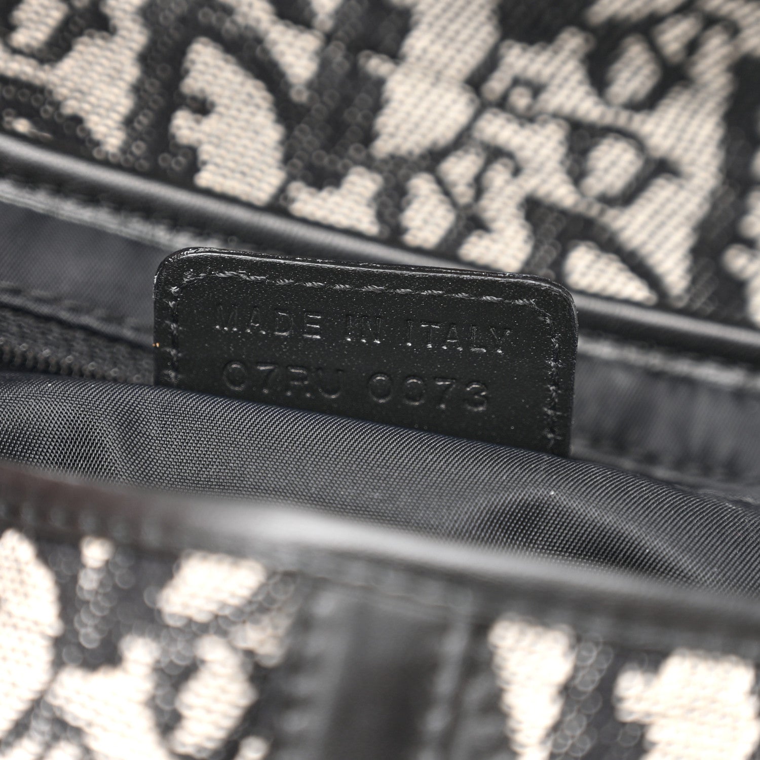 Christian Dior Monogram Saddle Bag Black 7 of 10