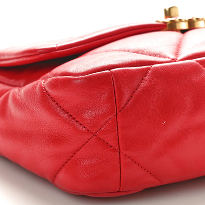 Chanel Goatskin Quilted Medium Chanel 19 Flap Red 9 of 10
