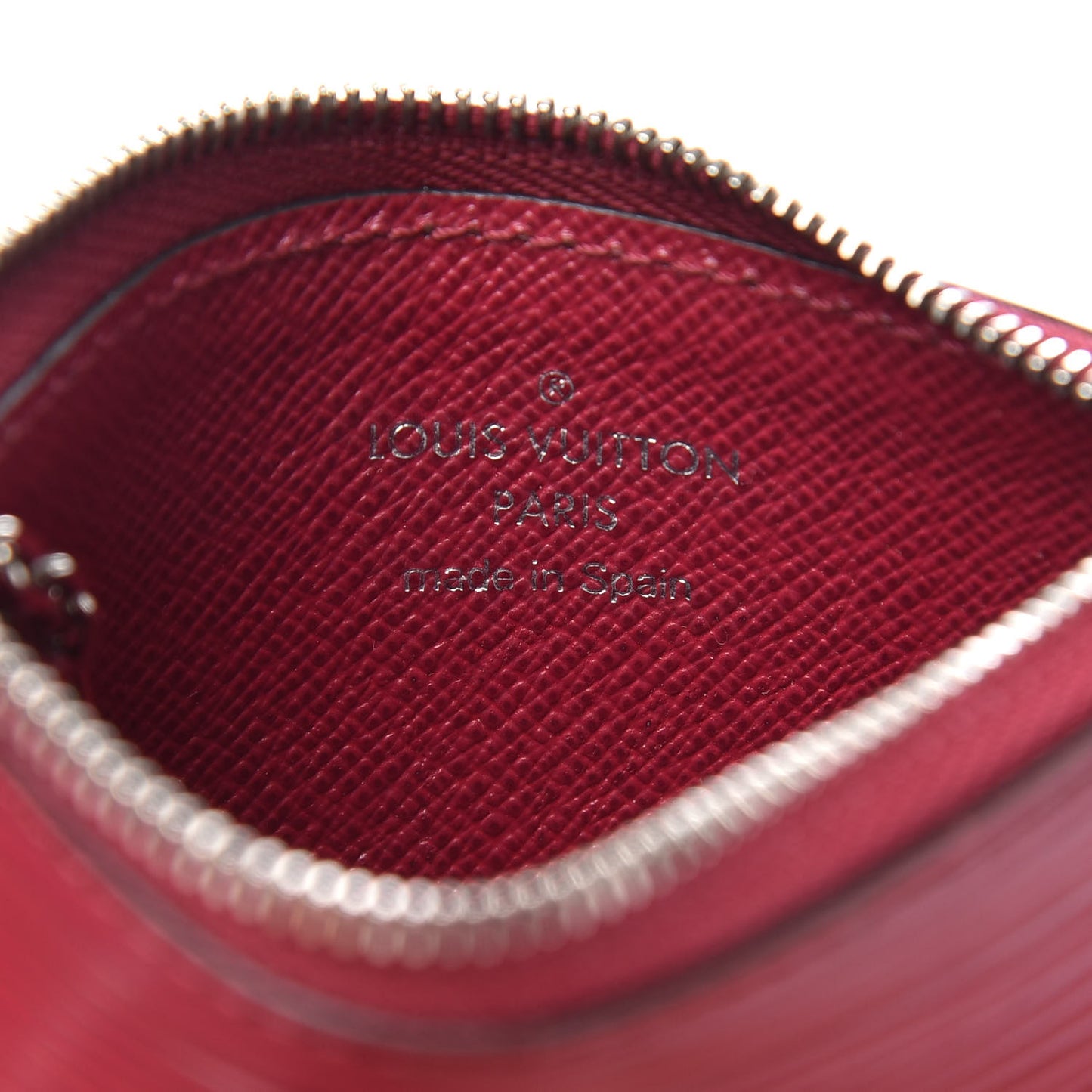 Epi Trio Card Case Wallet Rose Ballerine Rouge Fuchsia