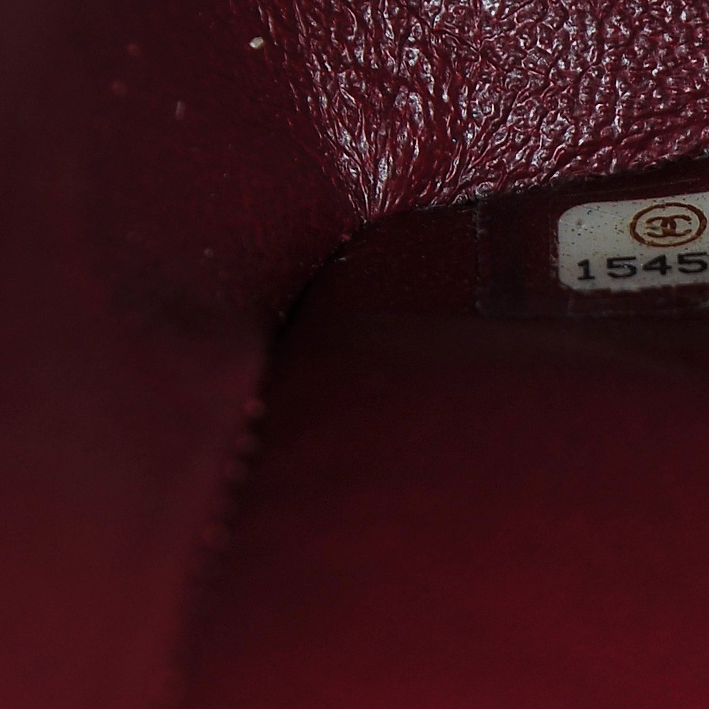 Patent Quilted Jumbo Double Flap Dark Red