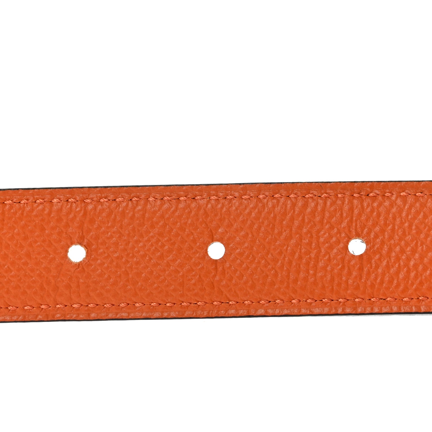 Hermes Swift Epsom 24mm Mini H Belt 90 85/34 Black Orange 3 of 6