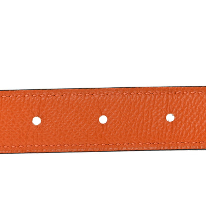 Hermes Swift Epsom 24mm Mini H Belt 90 85/34 Black Orange 3 of 6