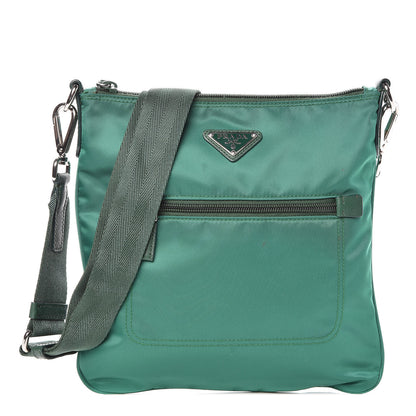 Prada Nylon Flat Messenger Bag Oleandro 1 of 9