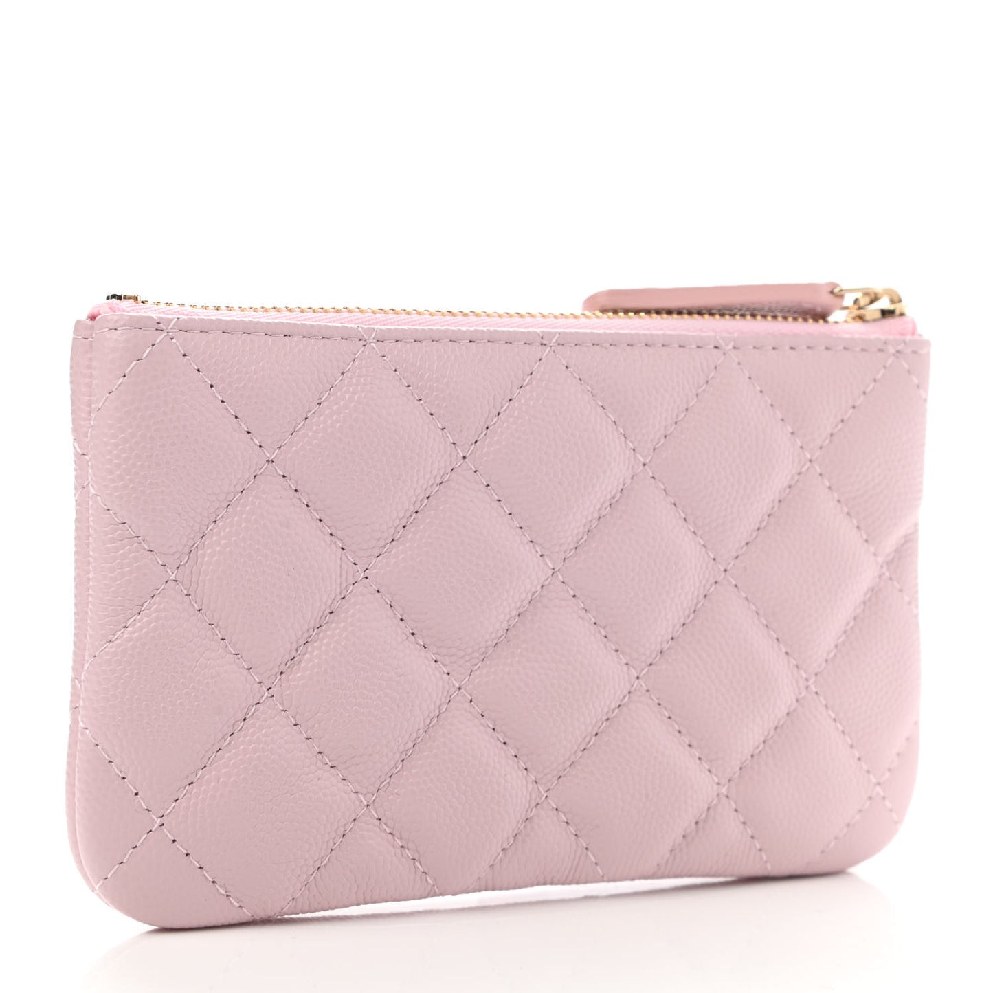 Caviar Quilted Small Cosmetic Case Pink