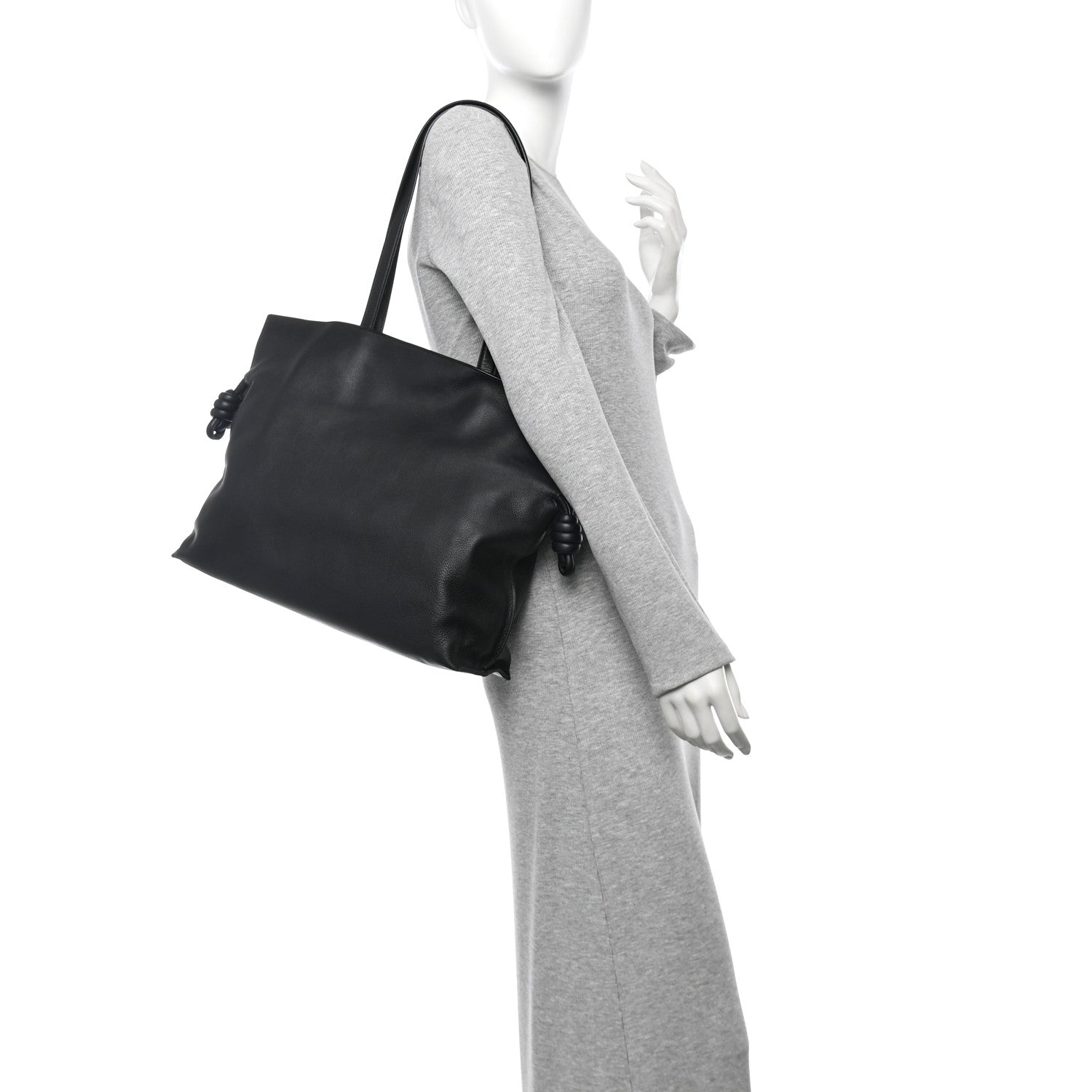 Loewe Calfskin Flamenco Knot XL Shoulder Bag Black 2 of 14