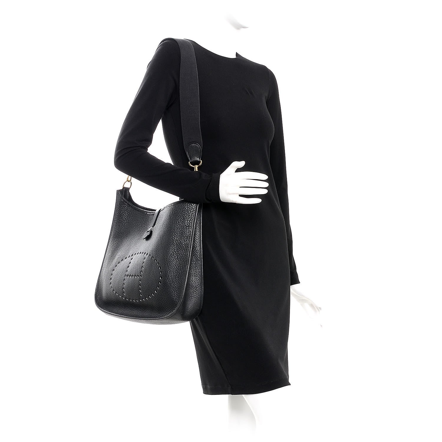Hermes Taurillon Clemence Evelyne PM Black 2 of 10