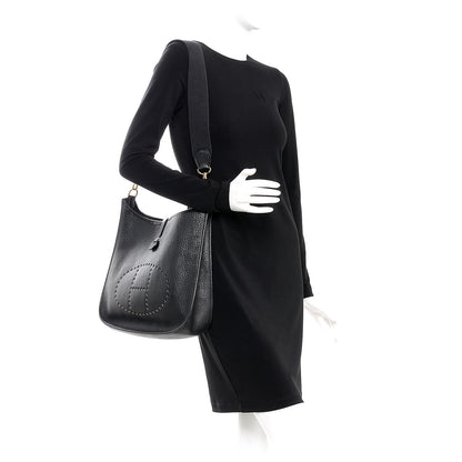 Hermes Taurillon Clemence Evelyne PM Black 2 of 10