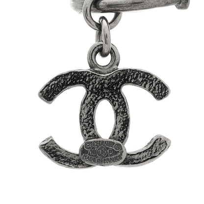 Chanel Ruthenium Twisted CC Drop Earrings 4 of 5