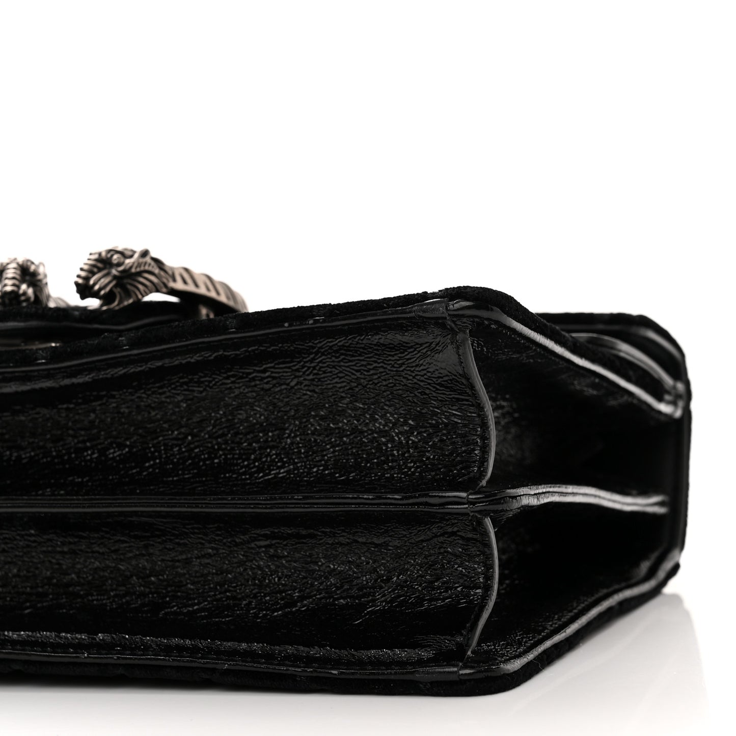 Velvet GG Monogram Small Dionysus Shoulder Bag Black
