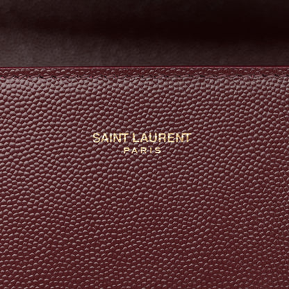 Saint Laurent Grain de Poudre Medium Classic Monogram Cassandra Top Handle Rouge Legion 6 of 16