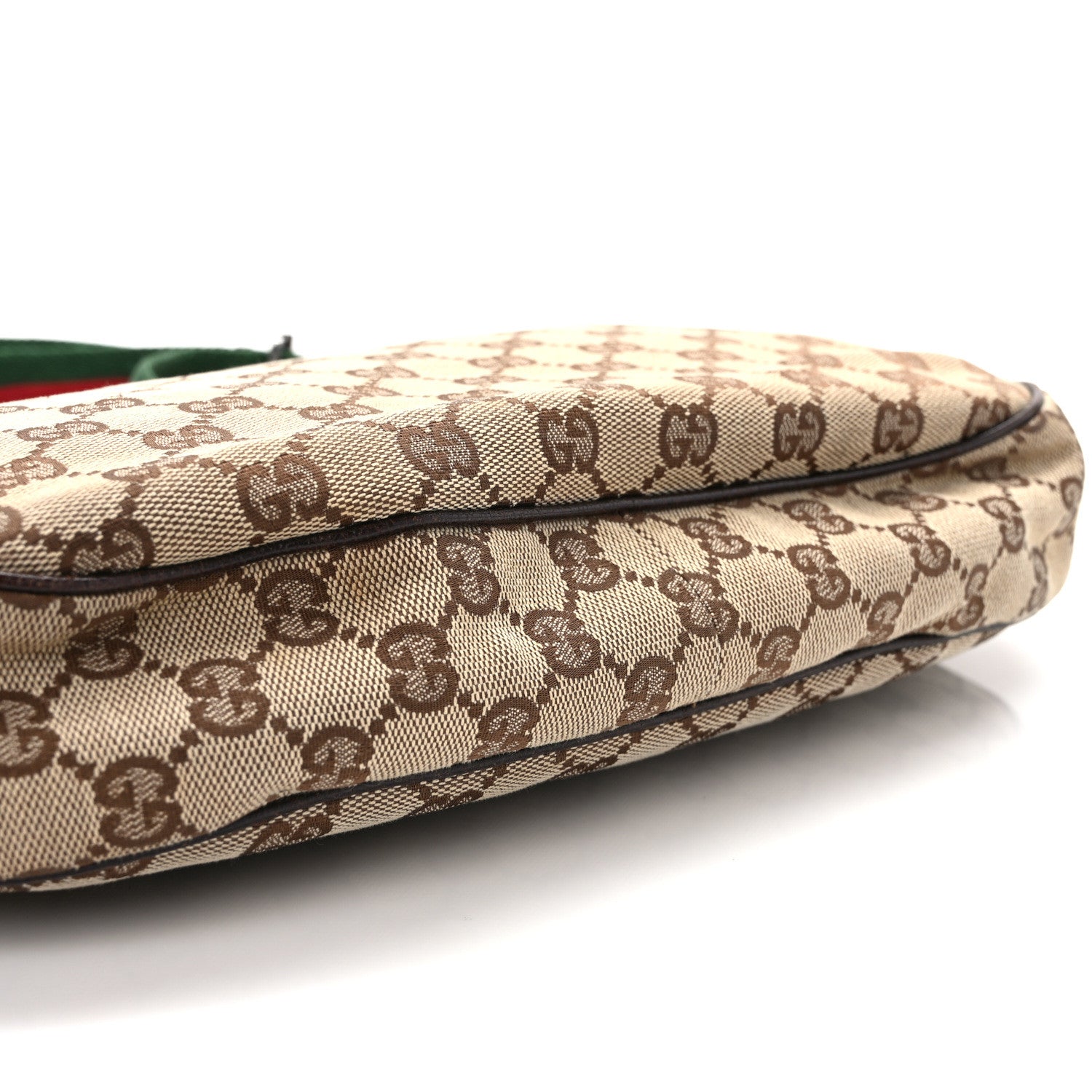 Gucci Monogram Web Medium Half Moon Hobo Dark Brown 16 of 16
