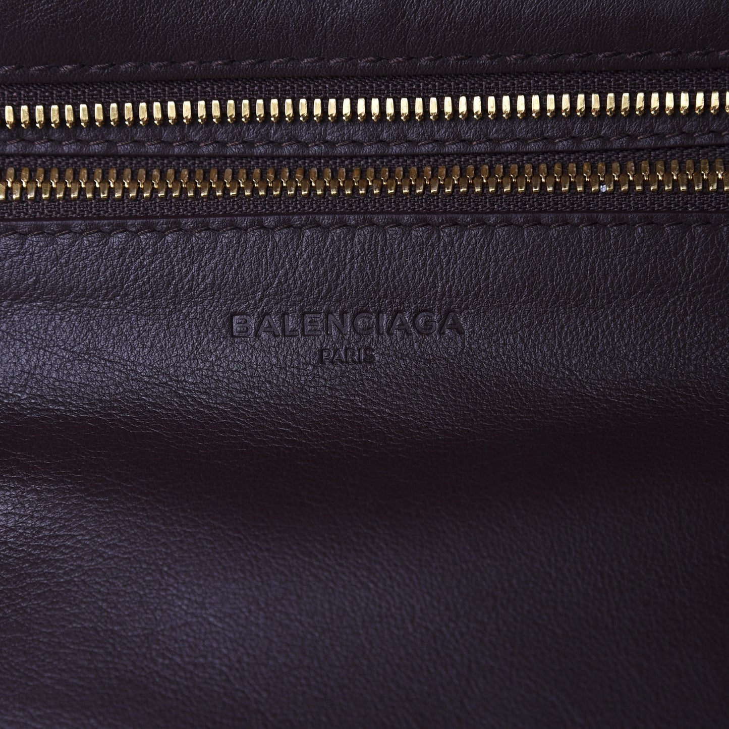 Calfskin Large Laundry Cabas Tote Marron Chocolate