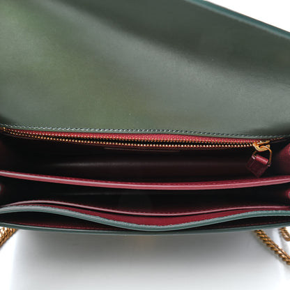 Saint Laurent Smooth Calfskin Monogram Cassandra Clasp Bag Dark Green 5 of 9
