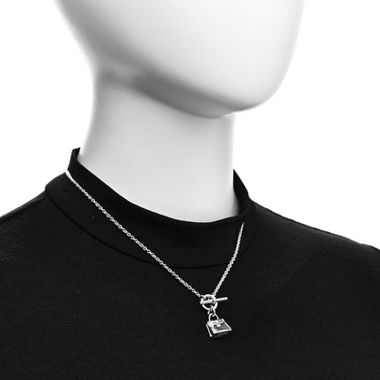 Hermes Sterling Silver Kelly Charm Pendant Necklace 2 of 5