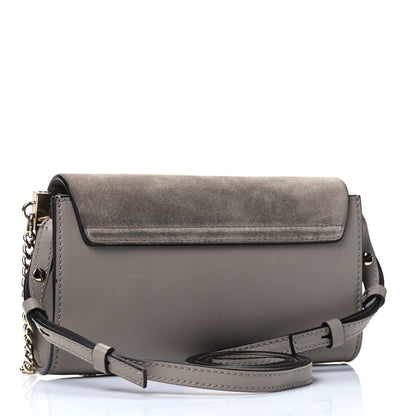 Chloe Suede Calfskin Mini Faye Shoulder Bag Motty Grey 2 of 4