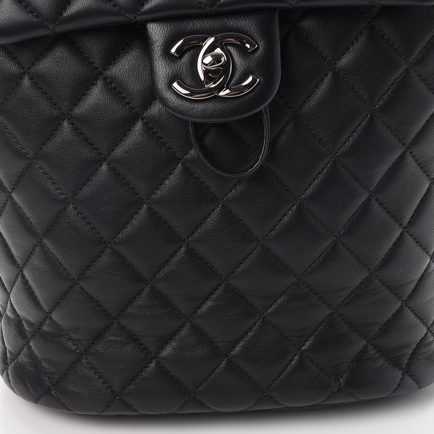 Lambskin Quilted Small Urban Spirit Backpack Black
