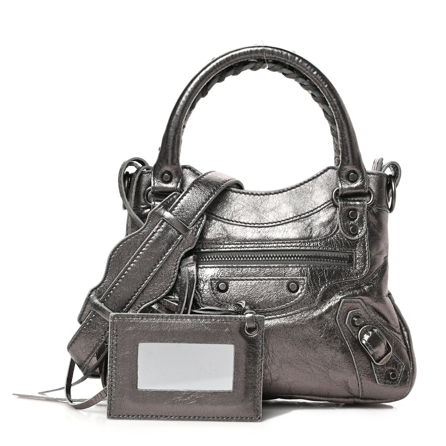Metallic Chevre Classic Hardware Mini Classique Pewter