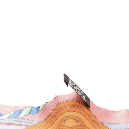 Hermes Silk Grande Tenue Twilly Vert Orange Corail 5 of 5