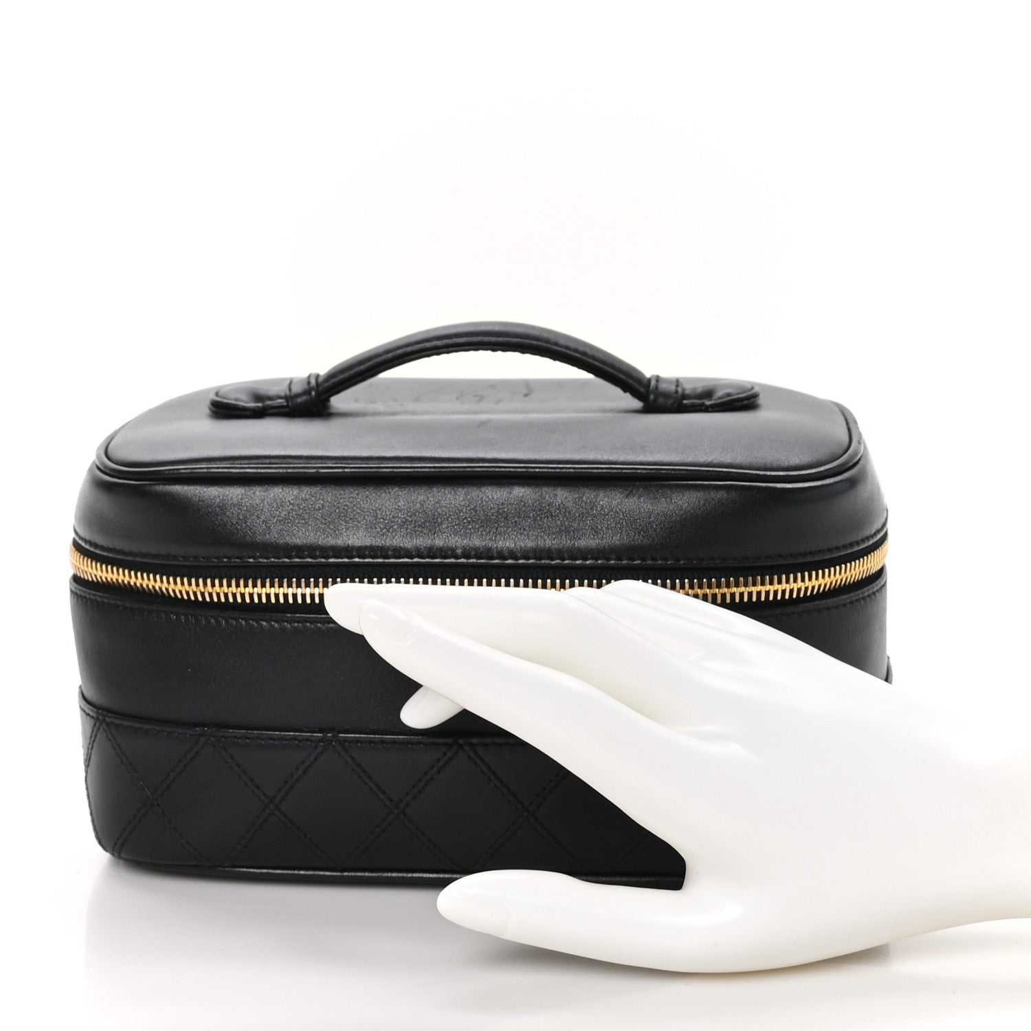 Chanel Lambskin Vanity Cosmetic Case Black 2 of 13