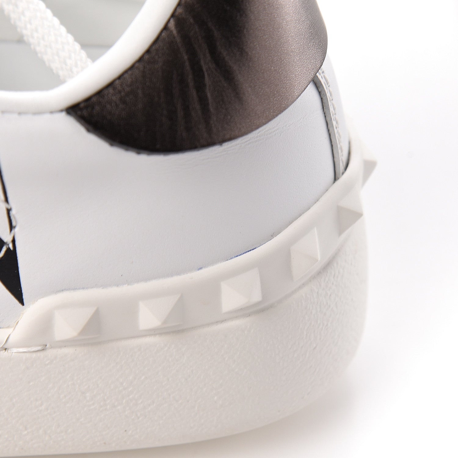 Valentino Garavani Calfskin VLTN Rockstud Open Sneakers 37.5 White 11 of 14