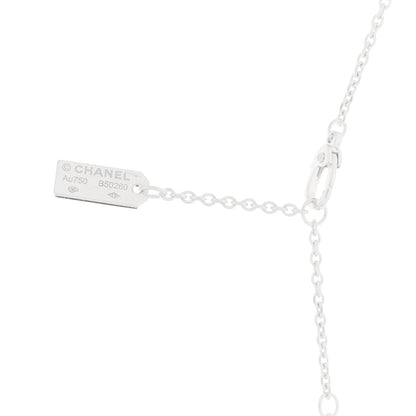 Chanel 18K White Gold Diamond Eternal No 5 Necklace 4 of 6