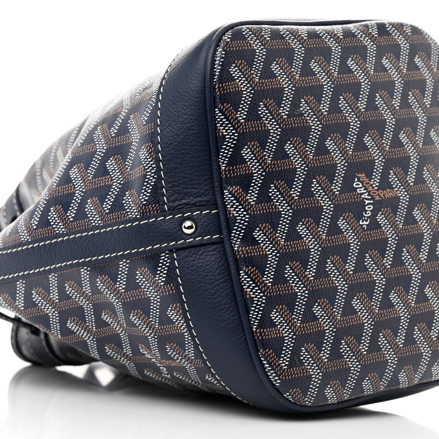 Goyard Goyardine Petit Flot Bucket Bag PM Navy 9 of 10