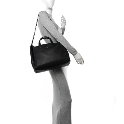 Chanel Caviar Stitched Large Lady Coco Shopping Tote Black 2 of 11