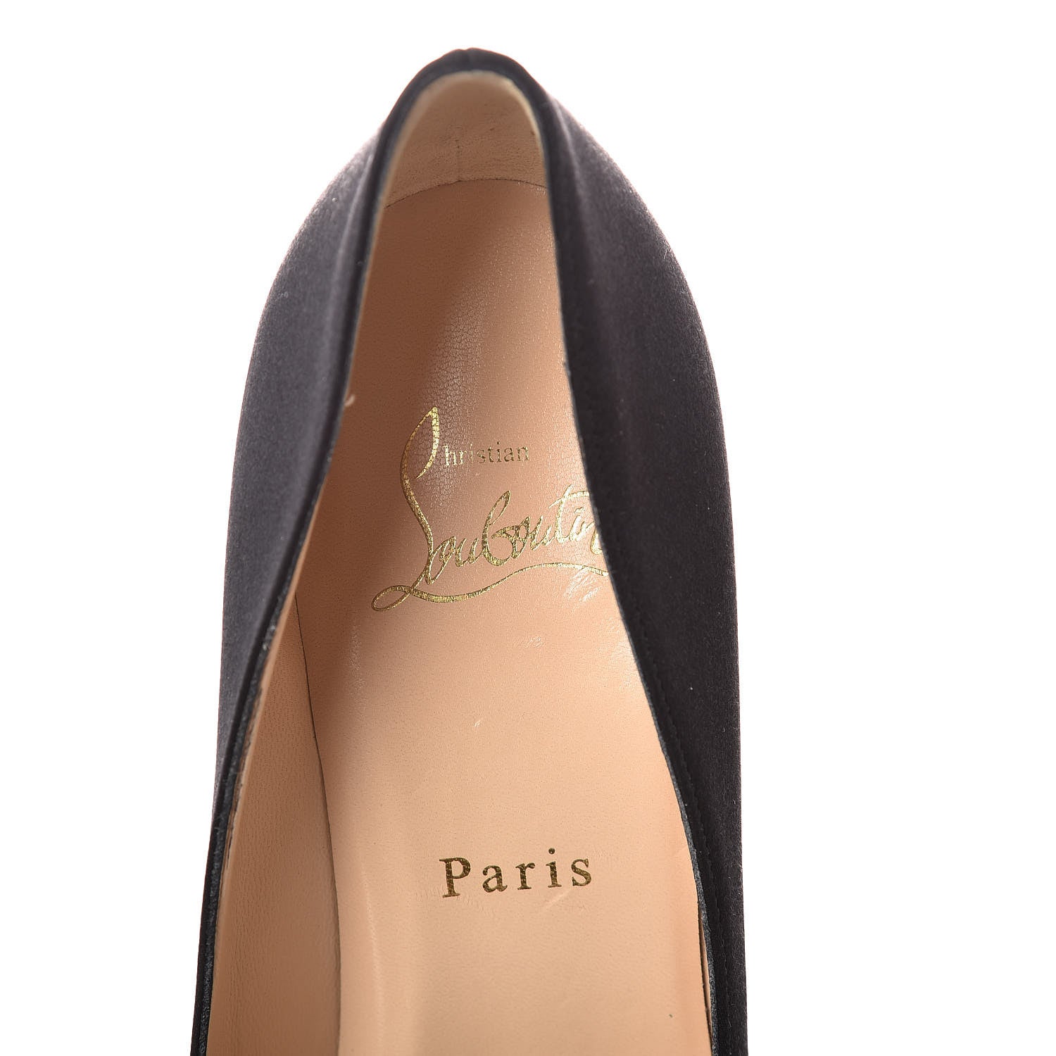 Christian Louboutin Satin Miss Pigalle 100 Pumps 38 Black 5 of 8
