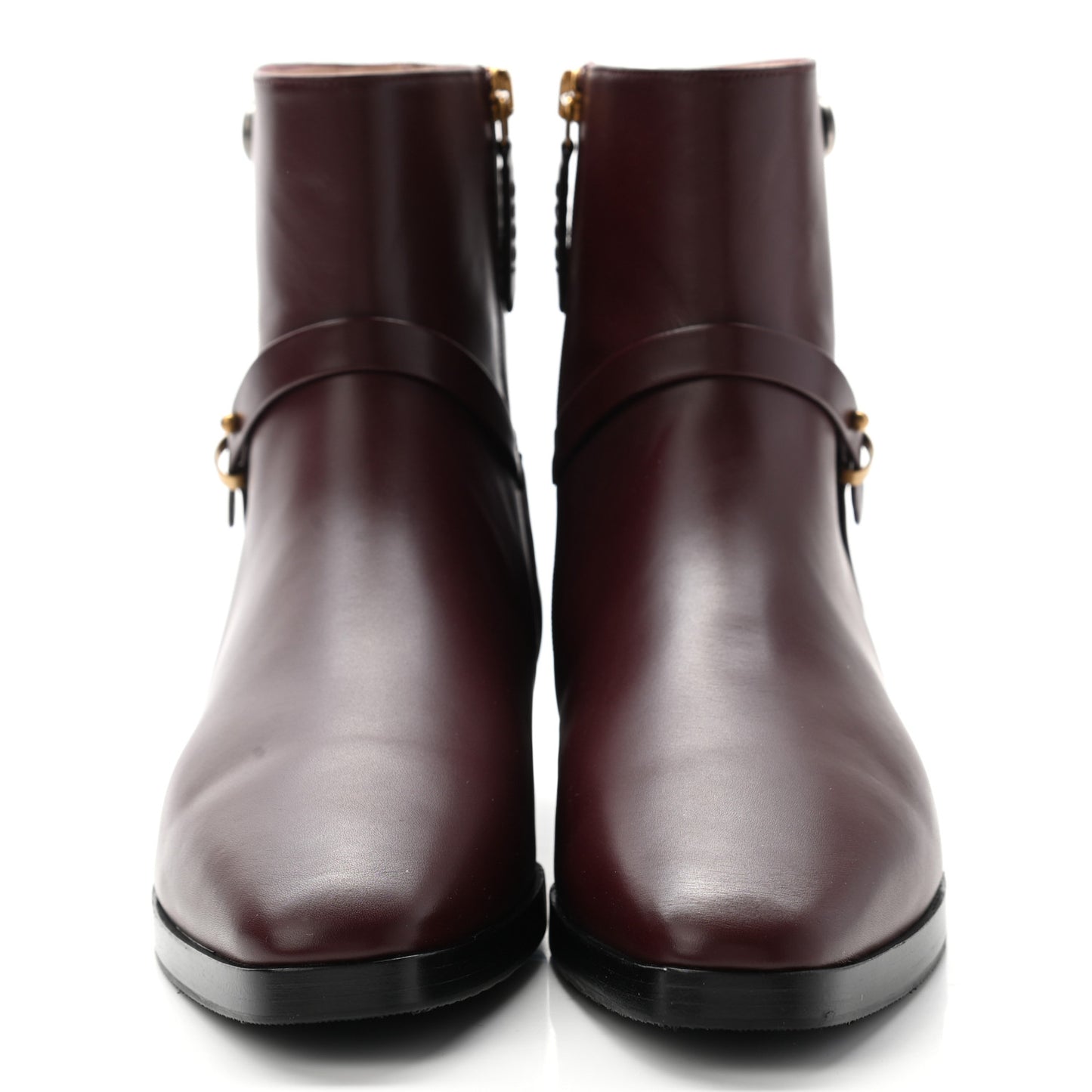 Calfskin Womens GG Ankle Boots 38 Vintage Bordeaux
