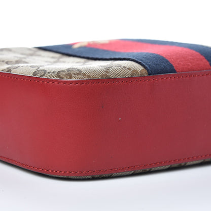 Gucci Monogram GG Supreme Web Small Webby Bee Shoulder Red 14 of 14