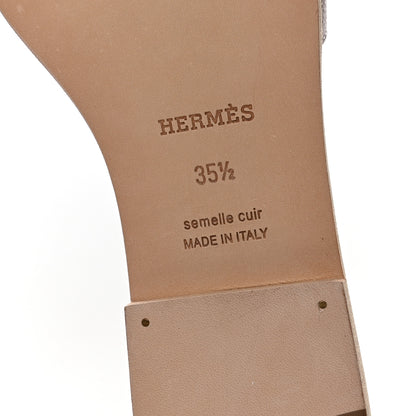 Hermes Epsom Oran Sandals 35.5 Beige Perlino 7 of 9