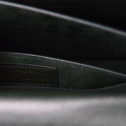 Saint Laurent Calfskin Medium Monogram Sunset Dark Green 10 of 11