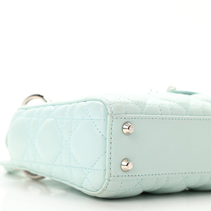 Christian Dior Lambskin Cannage Micro Lady Dior Turquoise 8 of 10