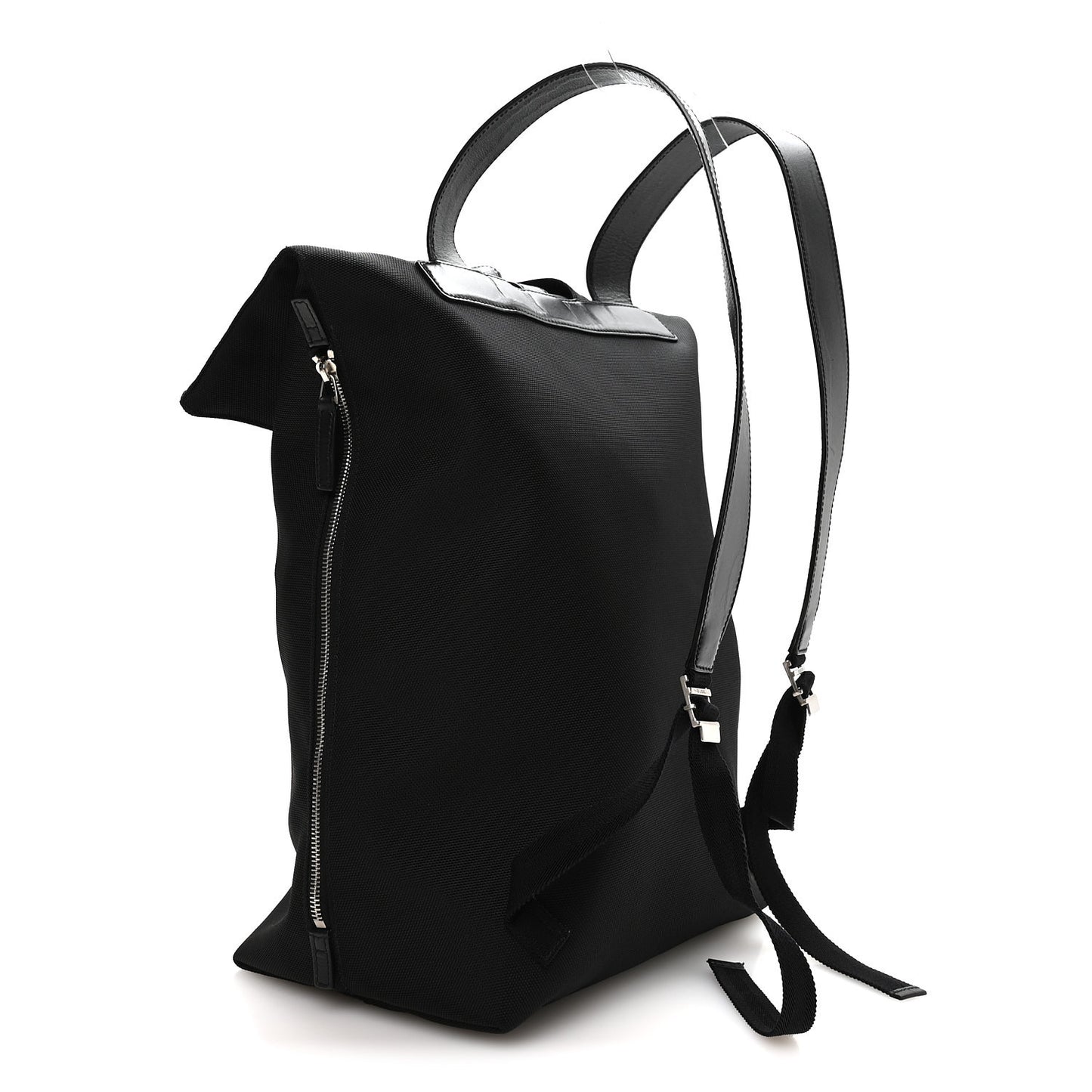 Techno Canvas Web Single Buckle Backpack Black